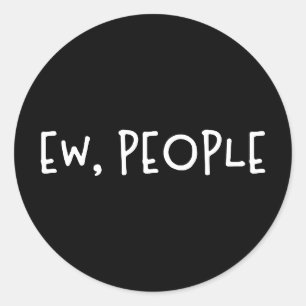 Mensen grappige Humor Introvert Ronde Sticker