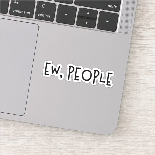Mensen grappige Humor Introvert Sticker