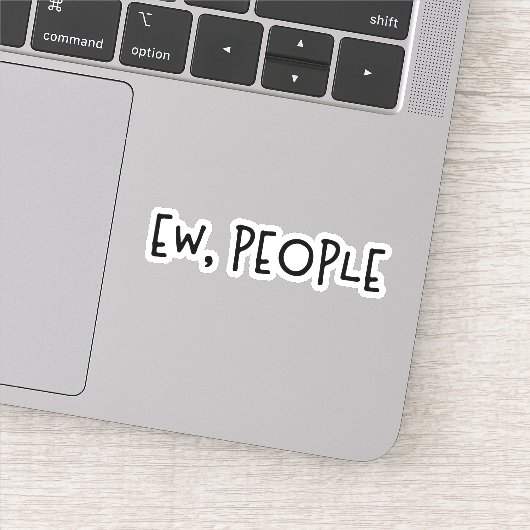 Mensen grappige Humor Introvert Sticker (Detail)