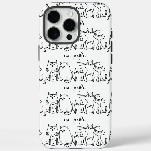 Mensen Grappige Meowy Kattenliefhebbers Case-Mate iPhone Case (Achterkant)