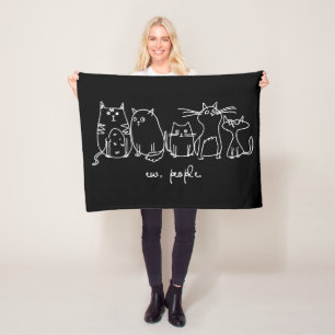 Mensen Grappige Meowy Kattenliefhebbers Fleece Deken