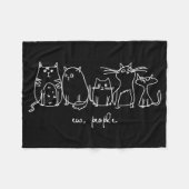 Mensen Grappige Meowy Kattenliefhebbers Fleece Deken (Voorkant (Horizontaal))