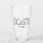 Mensen Grappige Meowy Kattenliefhebbers Glas (Voorkant)