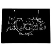 Mensen Grappige Meowy Kattenliefhebbers Groot Cadeauzakje (Voorkant)