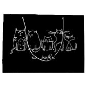 Mensen Grappige Meowy Kattenliefhebbers Groot Cadeauzakje (Achterkant)