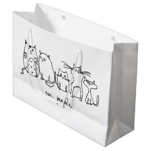 Mensen Grappige Meowy Kattenliefhebbers Groot Cadeauzakje