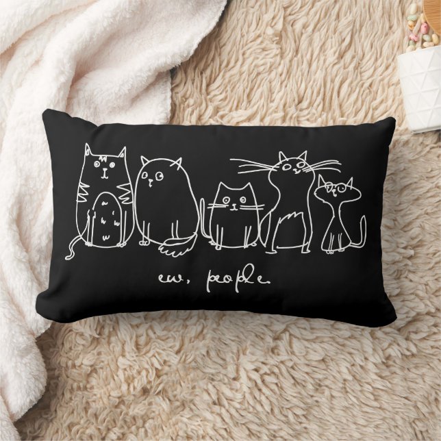Mensen Grappige Meowy Kattenliefhebbers Kussen (Deken)