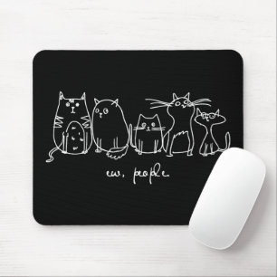 Mensen Grappige Meowy Kattenliefhebbers Muismat