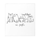 Mensen Grappige Meowy Kattenliefhebbers Notitieblok (Voorkant)