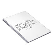 Mensen Grappige Meowy Kattenliefhebbers Notitieboek (Rechterzijde)
