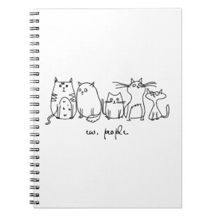 Mensen Grappige Meowy Kattenliefhebbers Notitieboek
