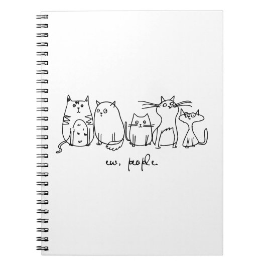 Mensen Grappige Meowy Kattenliefhebbers Notitieboek (Voorkant)
