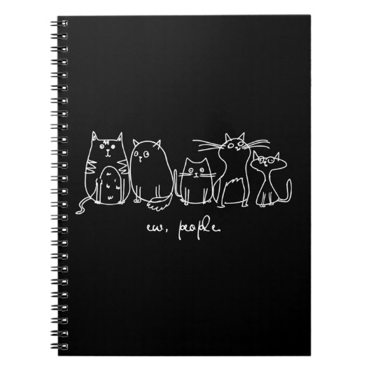 Mensen Grappige Meowy Kattenliefhebbers Notitieboek (Voorkant)
