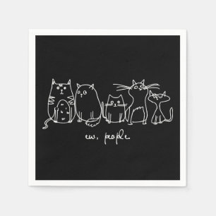 Mensen Grappige Meowy Kattenliefhebbers Servet