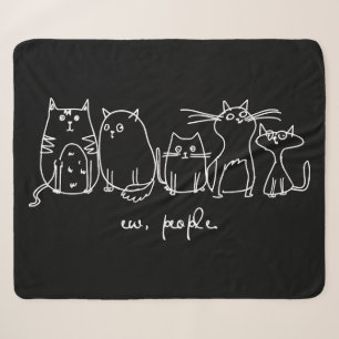Mensen Grappige Meowy Kattenliefhebbers Sherpa Deken