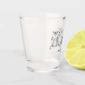 Mensen Grappige Meowy Kattenliefhebbers Shot Glas (Links)