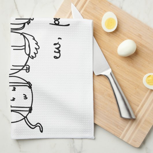 Mensen Grappige Meowy Kattenliefhebbers Theedoek (Quarter Fold)