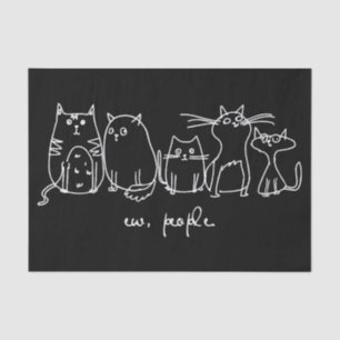 Mensen Grappige Meowy Kattenliefhebbers Tissuepapier