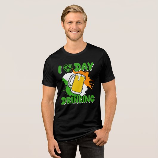 Mensen grappige St.Patrick's Day Tri-Blend Shirt (Voorkant volledig)