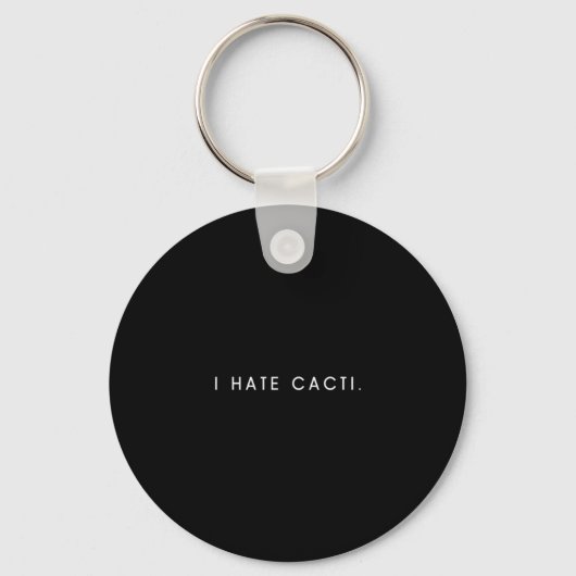 Mensen haten cactussen - minimalistische grappige sleutelhanger (Voorkant)