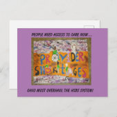 Mensen hebben nu toegang nodig, Briefkaart (Voorkant / Achterkant)