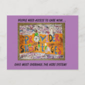 Mensen hebben nu toegang nodig, Briefkaart (Voorkant)