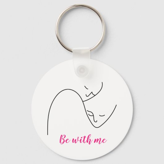 Mensen hebben te maken met sleutelhanger (Voorkant)