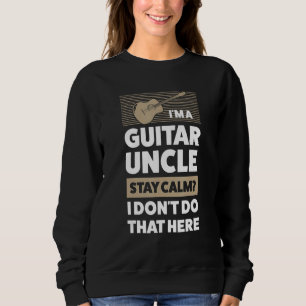 Mensen ik ben een gitaar-oom blijf kalm gitaarsnaa trui