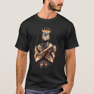 Mensen Ik Ben Zwarte Man Koning Krachtige Vader Af T-shirt