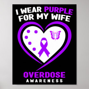 Mensen ik draag paars voor mijn vrouw Overdosis be Poster