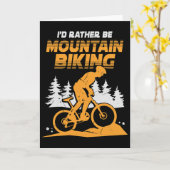 Mensen Ik Ga Liever Mountainbiken  Kaart (Gele Bloem)