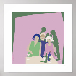 mensen in bar poster