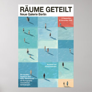 Mensen in Grid Spaces Poster - Modern Duits