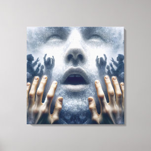 Mensen in Nood Canvas Afdruk