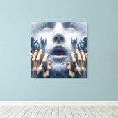 Mensen in nood canvas afdruk (Insitu (Houten vloer))