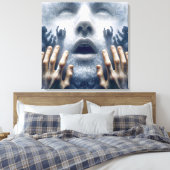 Mensen in nood canvas afdruk (Insitu (Slaapkamer))