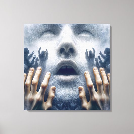 Mensen in nood canvas afdruk (Voorkant)