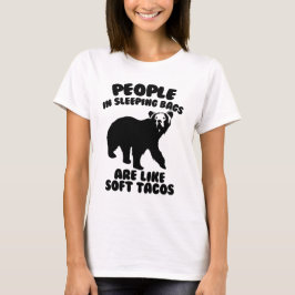 Mensen in slaapzakken Humor T-shirt