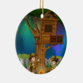 Mensen kamperen in het park keramisch ornament (Rechts)