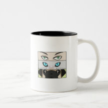 Mensen, katten en honden die naar je kijken