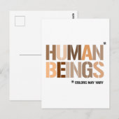 MENSEN: Kleuren kunnen variëren Briefkaart (Voorkant / Achterkant)