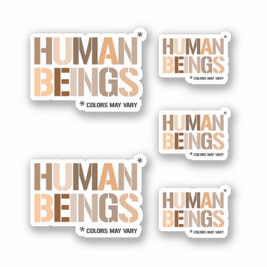 MENSEN: Kleuren kunnen variëren Sticker (Voorkant)