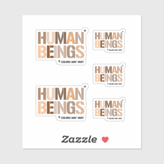 MENSEN: Kleuren kunnen variëren Sticker (Vel)