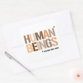 MENSEN: Kleuren kunnen variëren Vierkante Sticker (Envelop)