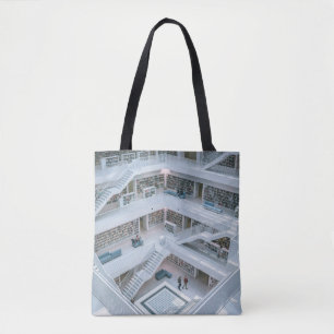 MENSEN KUNNEN IN DE BIBLIOTHEEK VAN BINNEN TOTE BAG