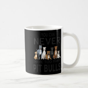 Mensen kunnen te veel pitbull honden grappige pitb koffiemok