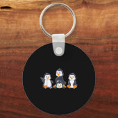 Mensen Kute Dier Pinguïn Sleutelhanger (Voorkant)