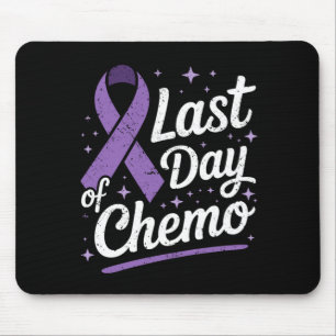 Mensen Laatste Dag Van Chemo Paarse Lint Kanker Muismat