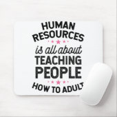 Mensen leren hoe ze volwassen moeten worden muismat (Met muis)