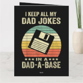 Mensen Leuke papa grappen in papa-a-Base Bedankkaart (Achterkant)
